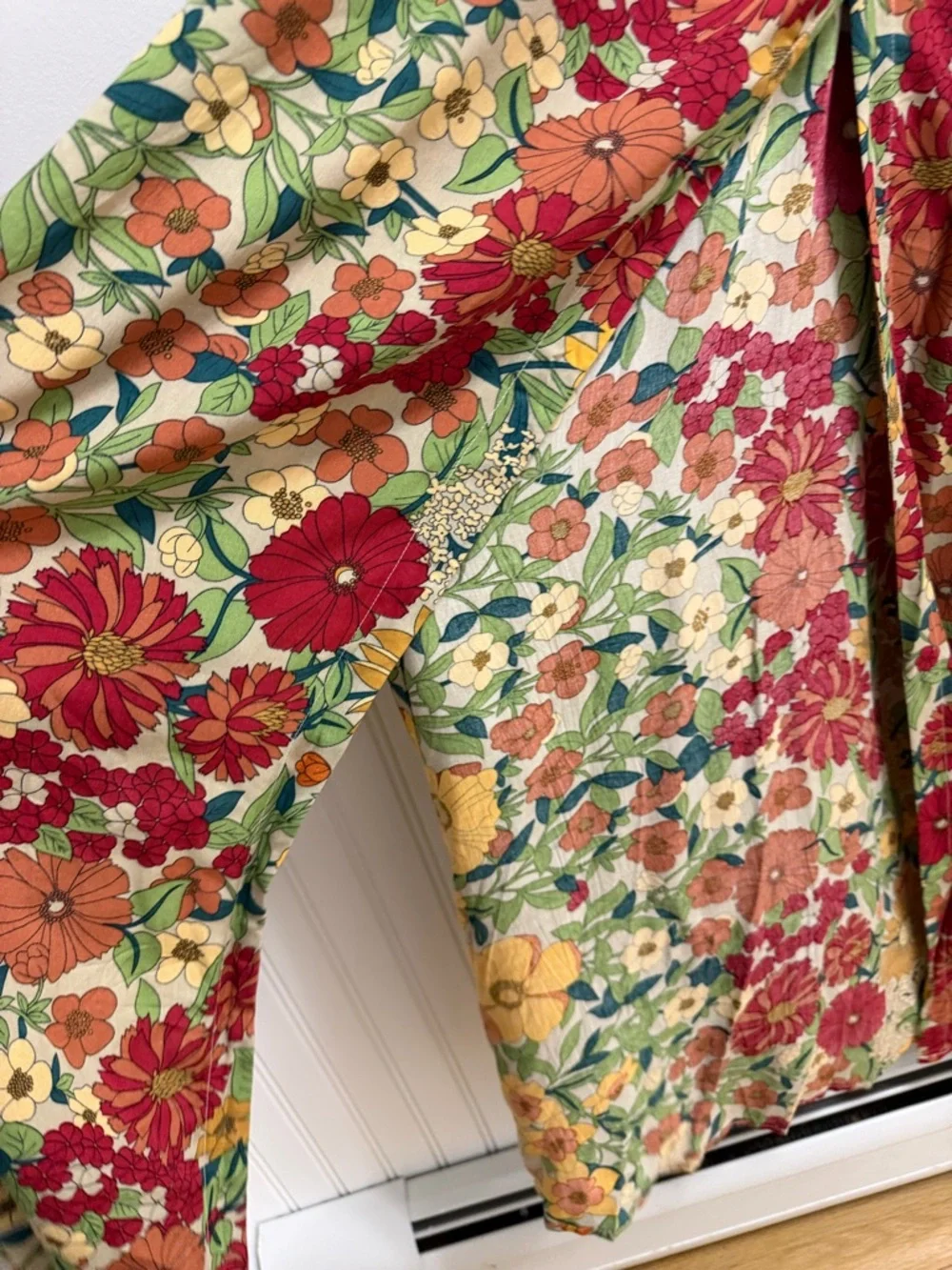Sophia Wrap Maxi Dress - Gold Vintage Floral - Picture 9 of 11